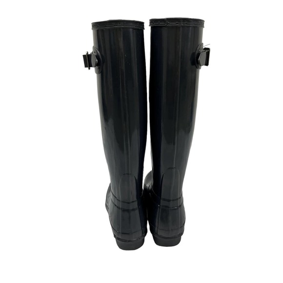 Hunter Deep Grey Original Tall Gloss Rain Boots 5 - Picture 4 of 5